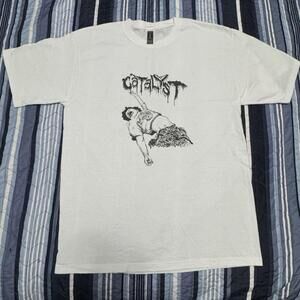 White And Black Catalyst Band Tee